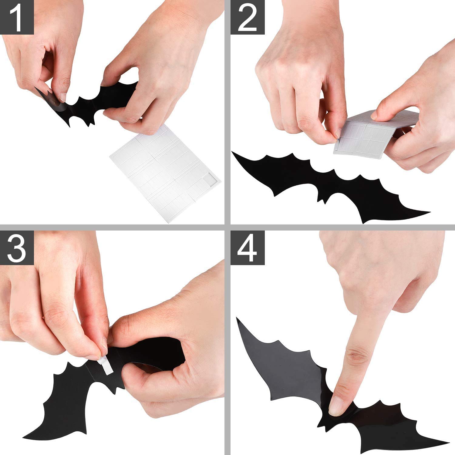 🔥Hot Sale 40% OFF🔥Halloween Bat Home Decorations（1 Set 12 Pcs）