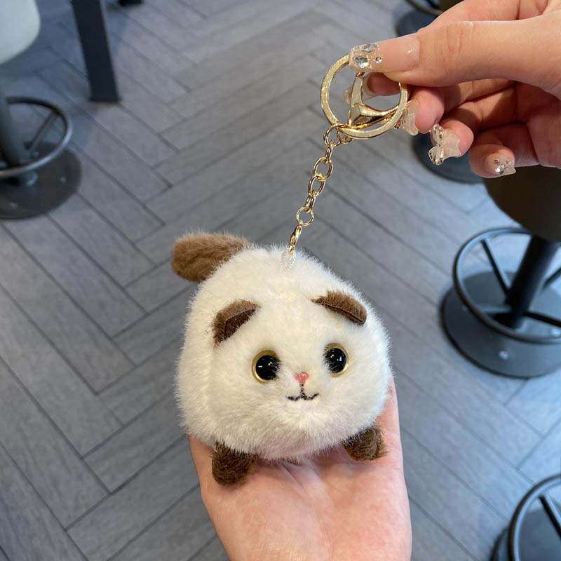 Wagging Tail Kitty Plush Doll Keychain