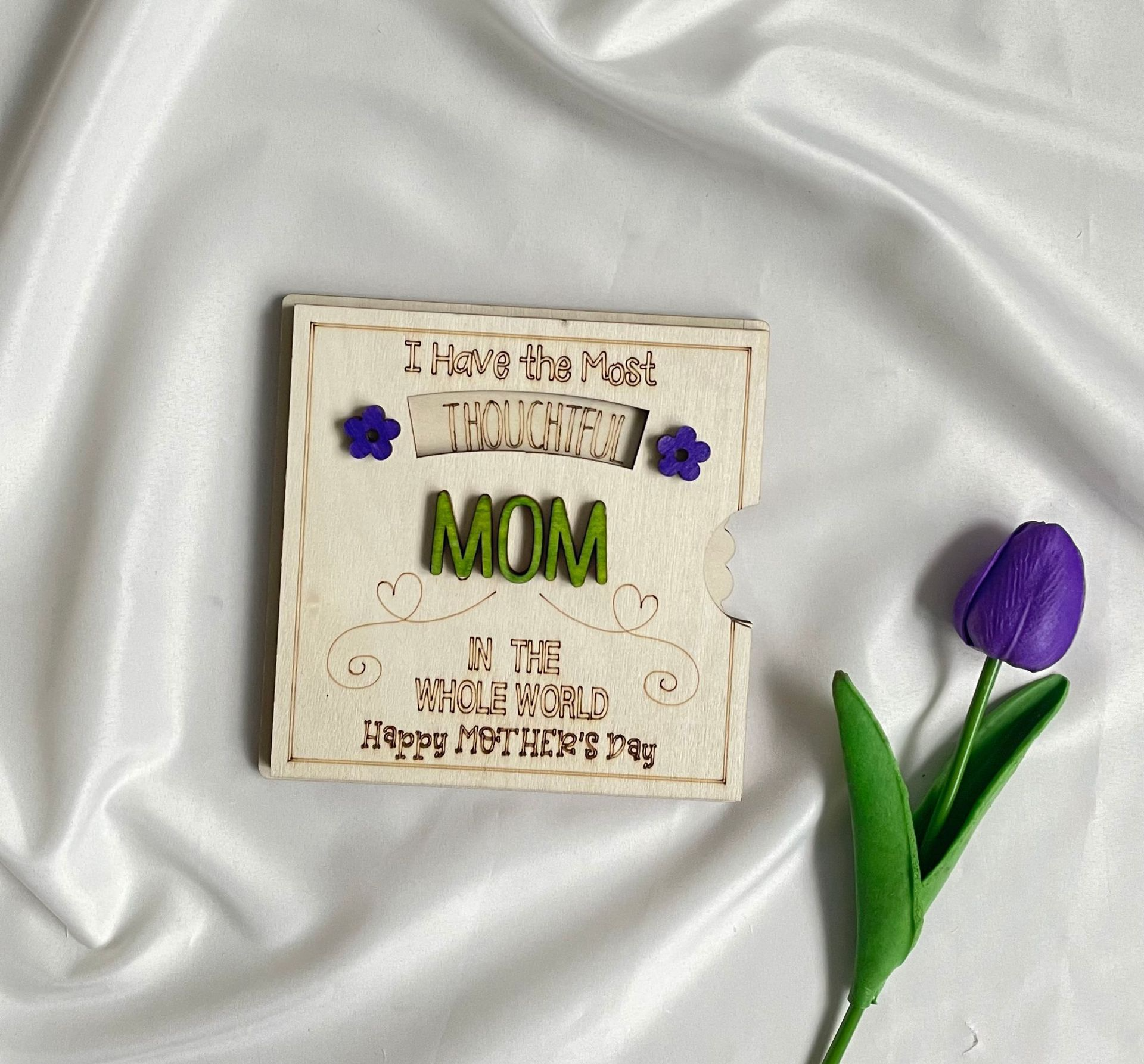 🌸Wooden Card for Grandma/Mom
