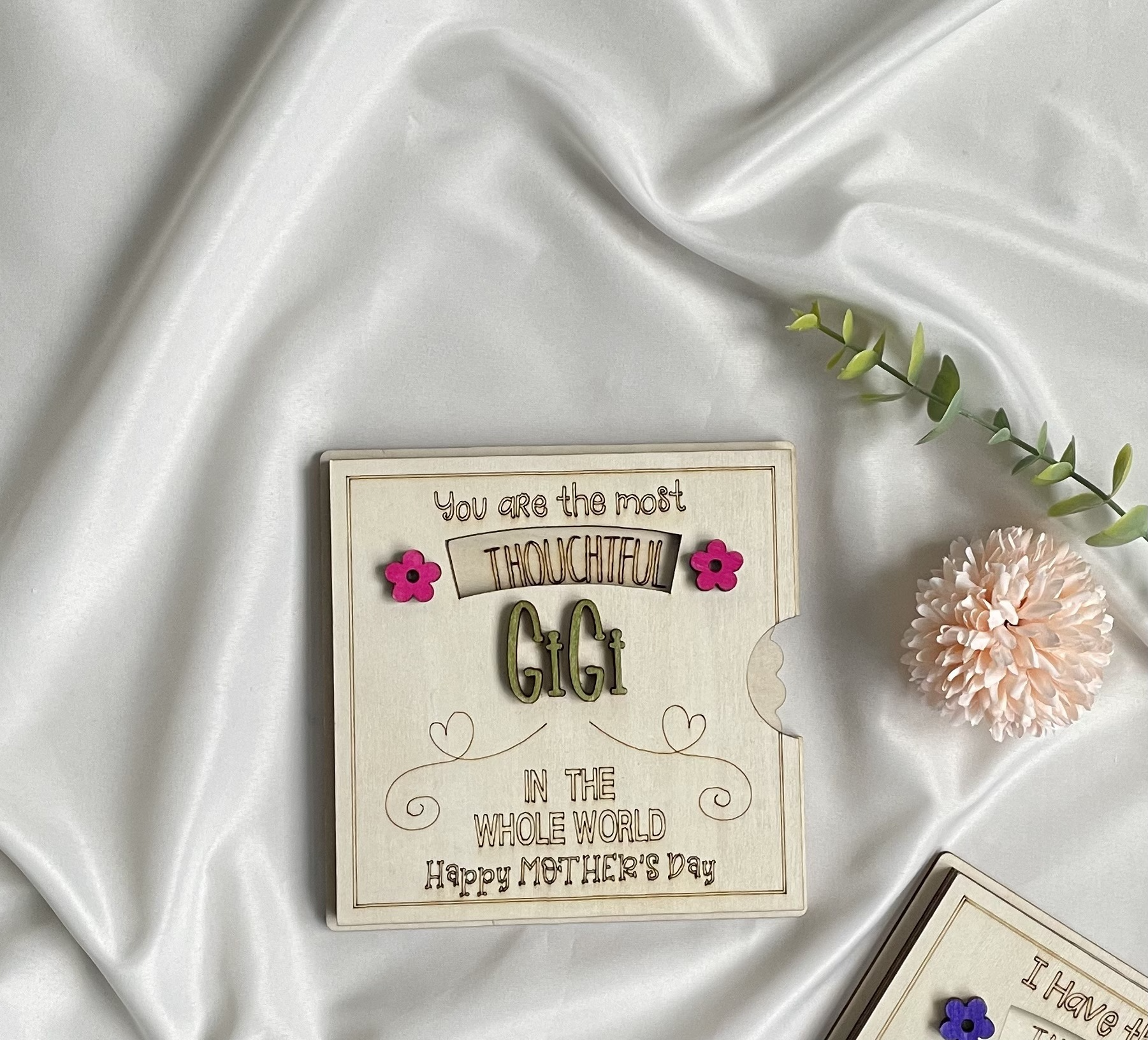 🌸Wooden Card for Grandma/Mom