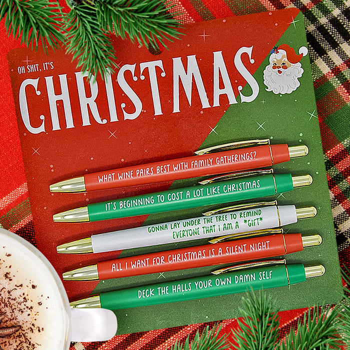Oh Shit It's Christmas Pen Set