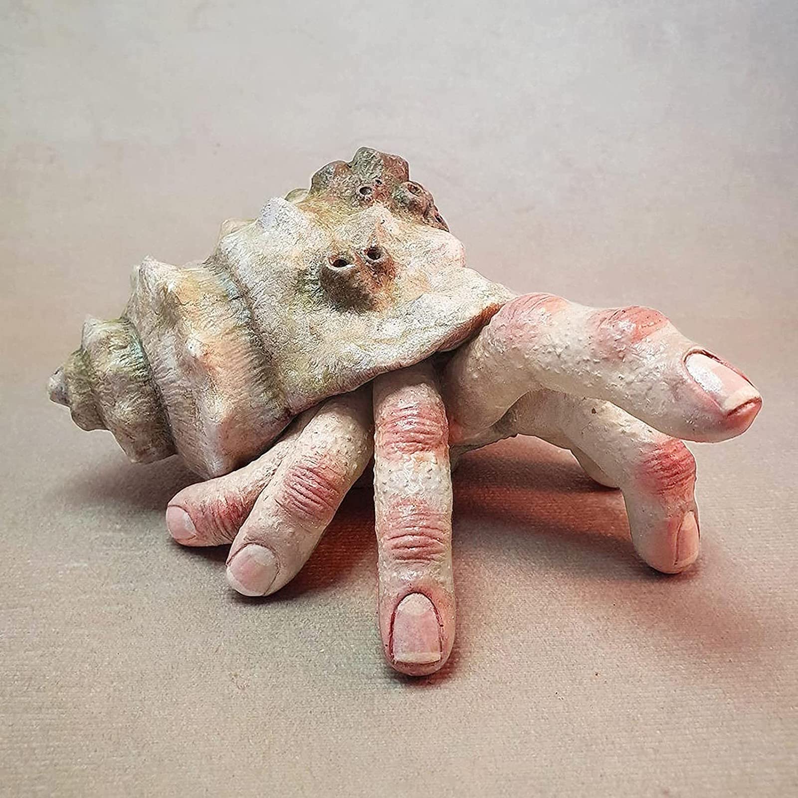 💀Unleash the Terror🖐️Finger Parasite Crab Resin Sculpture