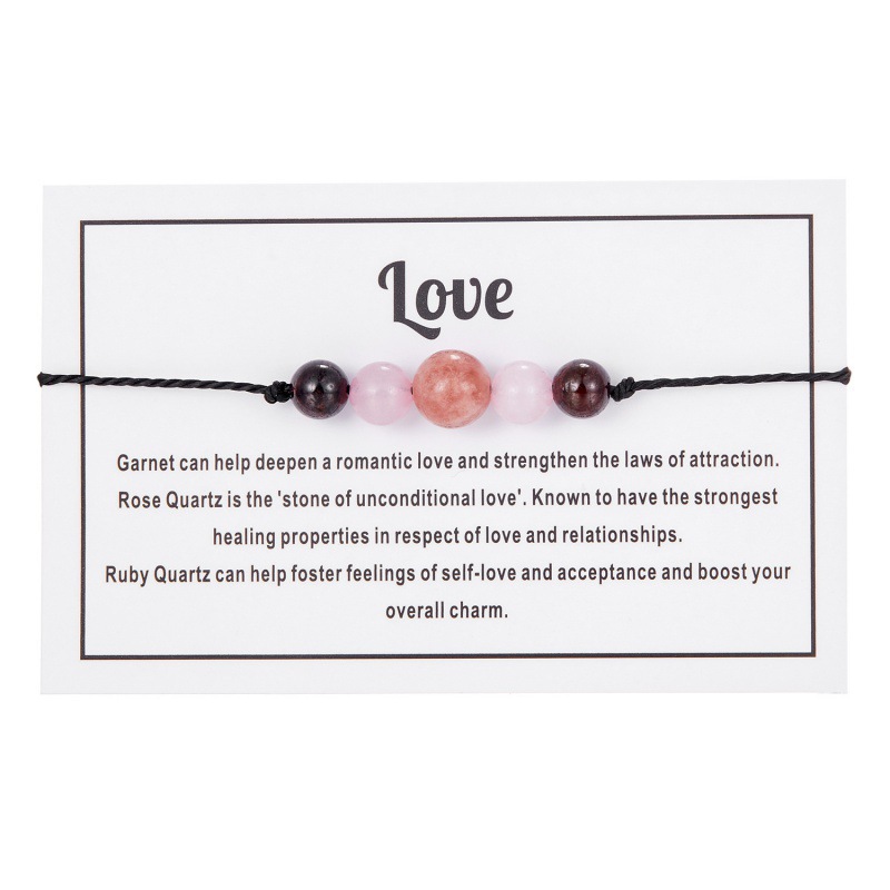 Spiritual Anxiety Reiki Beads Bracelets with Meaning Card