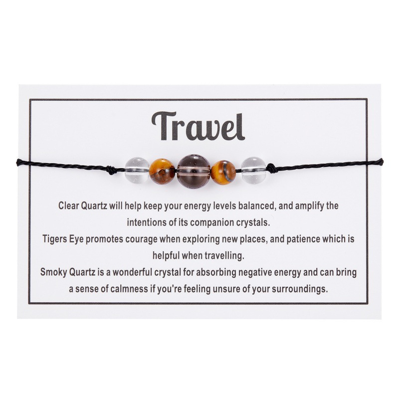 Spiritual Anxiety Reiki Beads Bracelets with Meaning Card