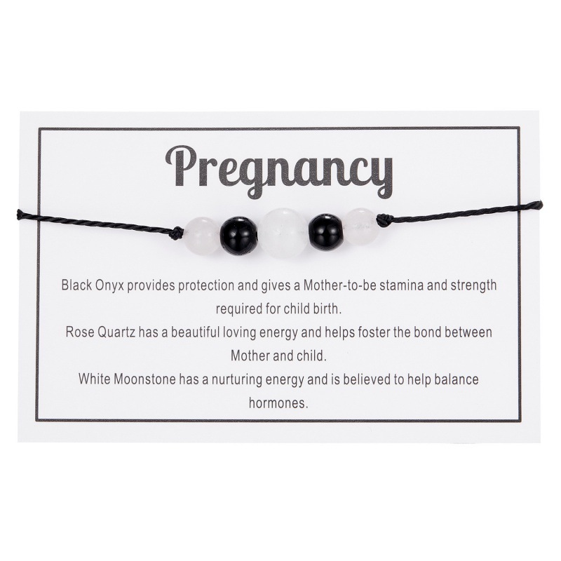 Spiritual Anxiety Reiki Beads Bracelets with Meaning Card