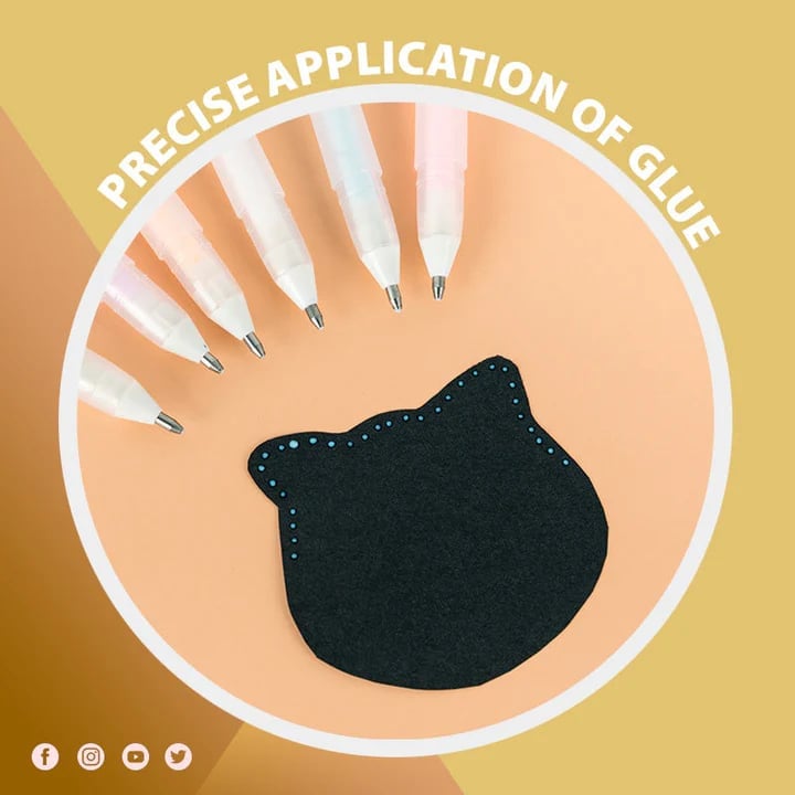 Scrapbook Quick Dry Glue Pen（set of 6）