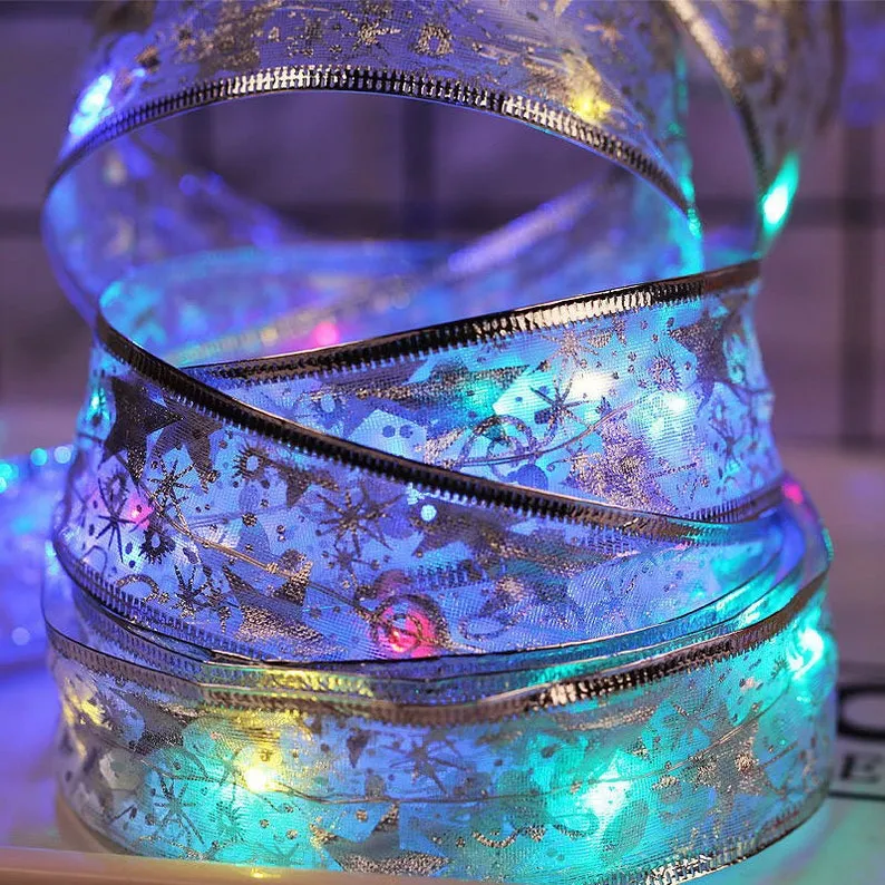 🎄CHRISTMAS RIBBON FAIRY LIGHTS