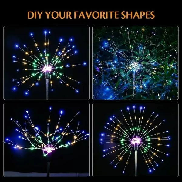 WATERPROOF SOLAR GARDEN FIREWORKS LAMP