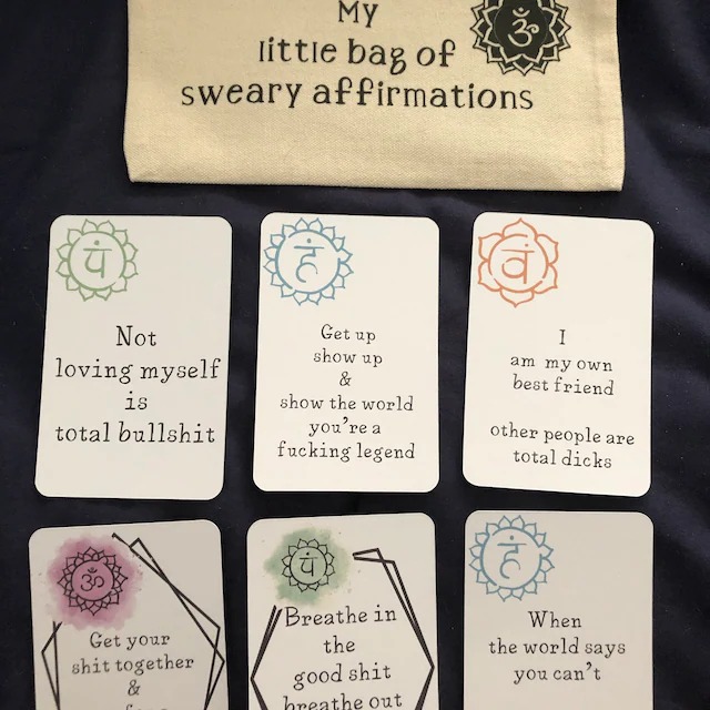 Funny Affirmation Card Gift With Storage Pouch