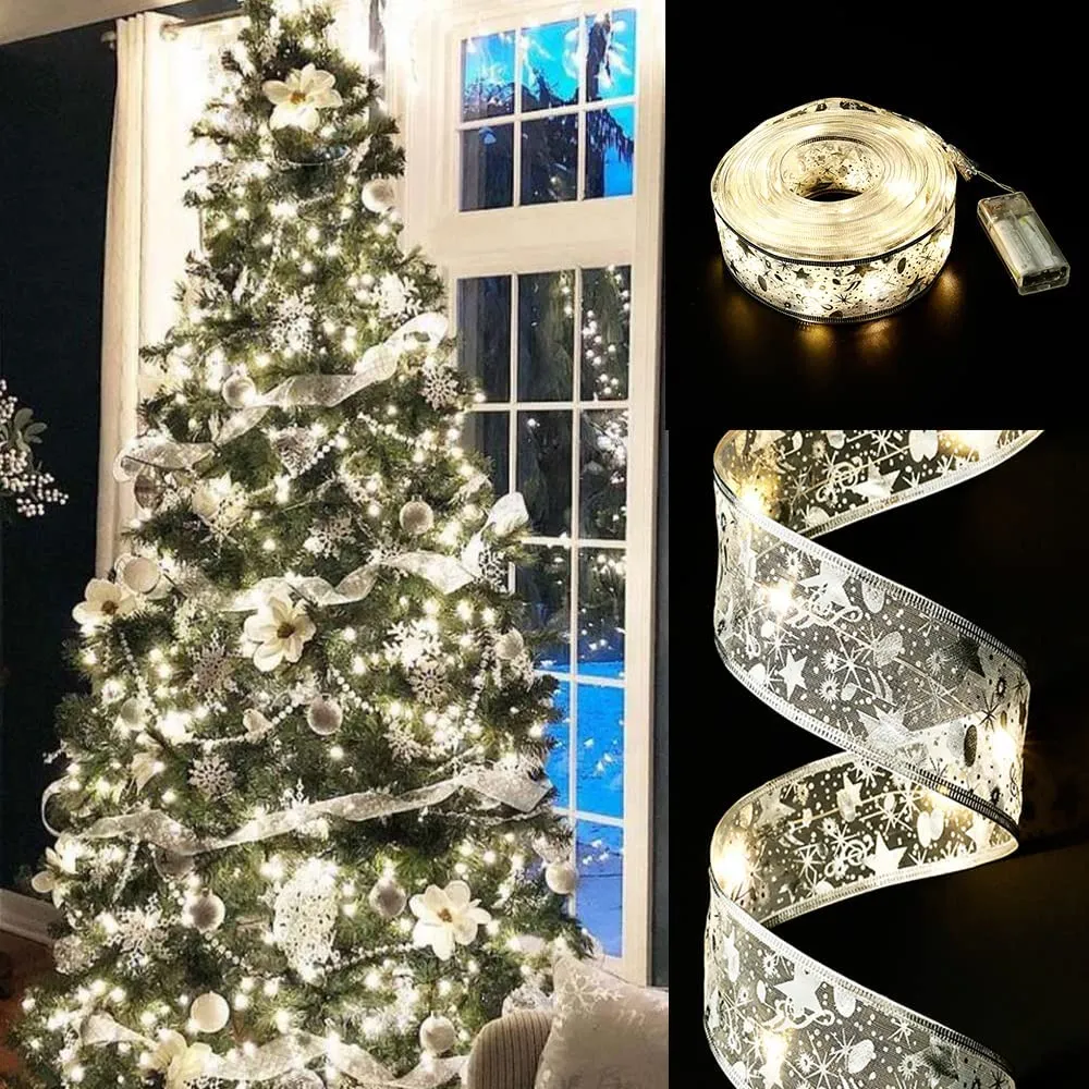 🎄CHRISTMAS RIBBON FAIRY LIGHTS