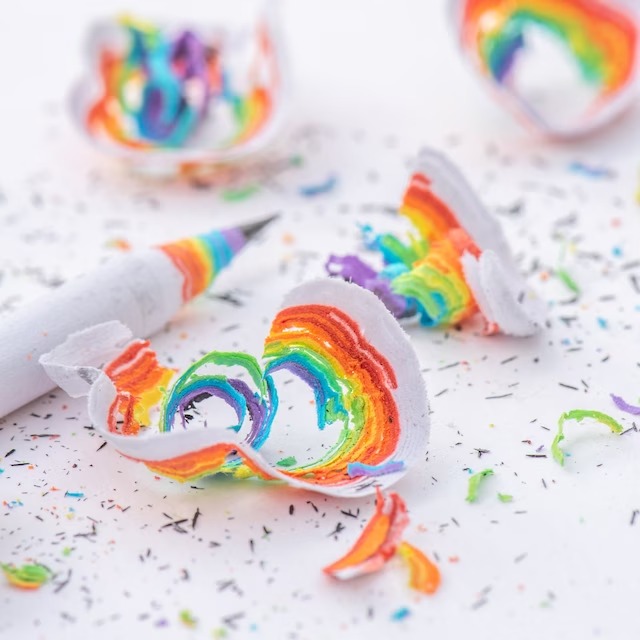 Rainbow Pencils - Recycled Paper Pencil Set For Unique Stationery Addicts