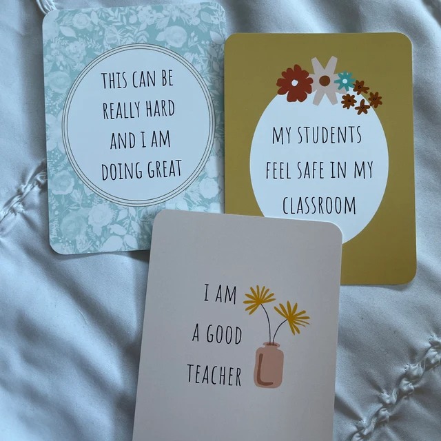 🌈Teacher Affirmation Cards -🎁Christmas gift for teachers