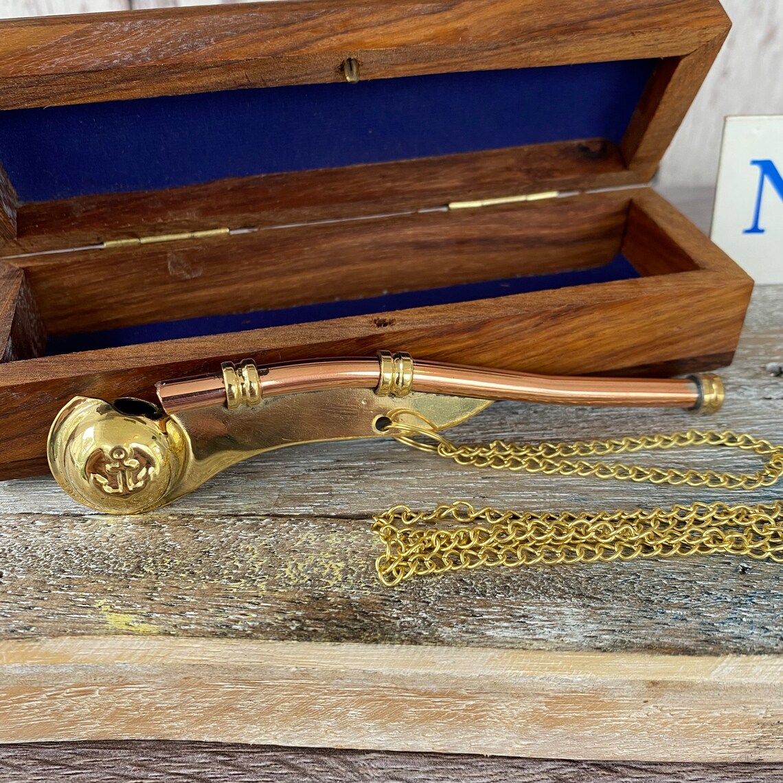 ⚓1940s Boatswain Brass Pipe Whistle