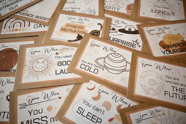 24 Printable Set of Open When Letters  Anniversary Gift  image 4