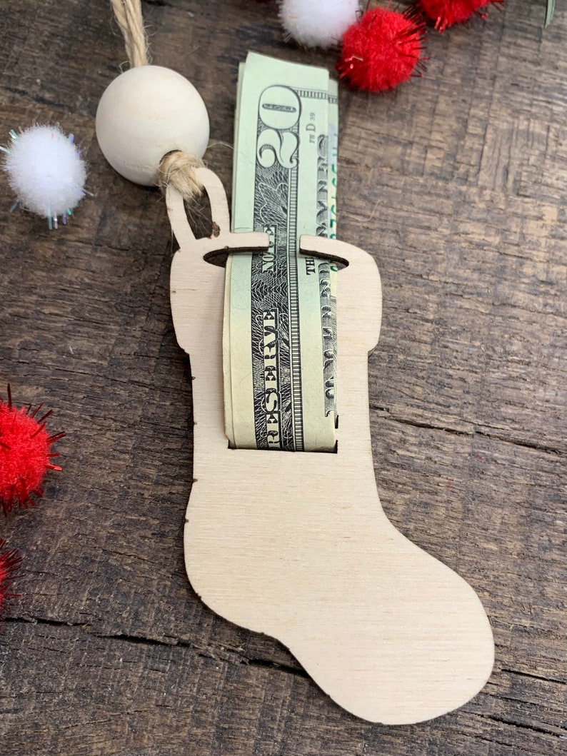 Christmas Cash Money Holder Ornament Easy Simple Gift for Her image 6
