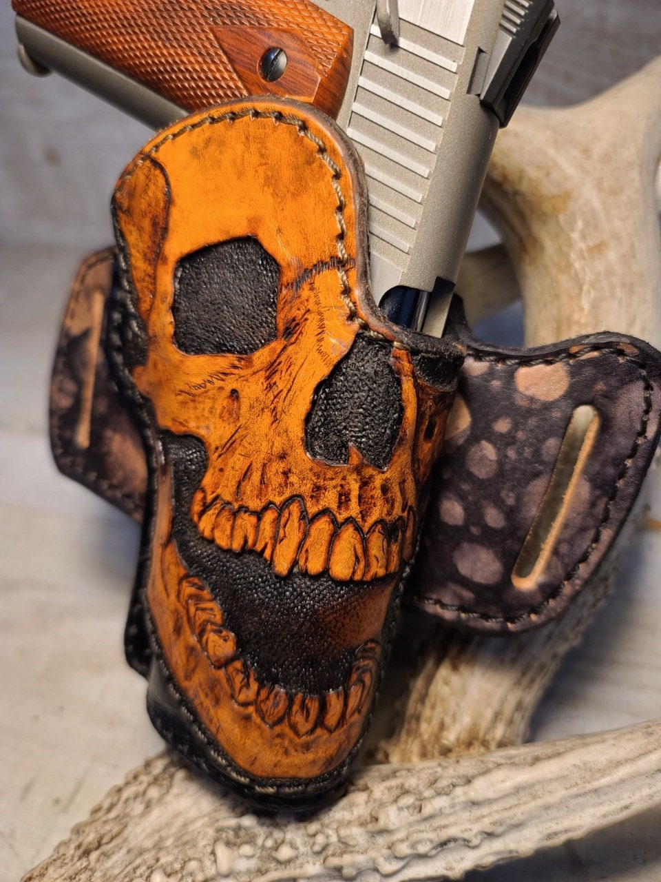 Leather 1911 AIRSOFT Skull Holster 