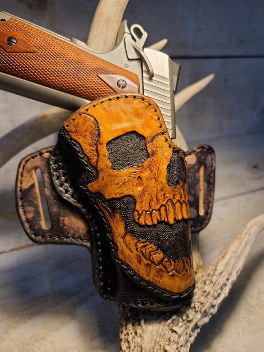 Leather 1911 AIRSOFT Skull Holster 
