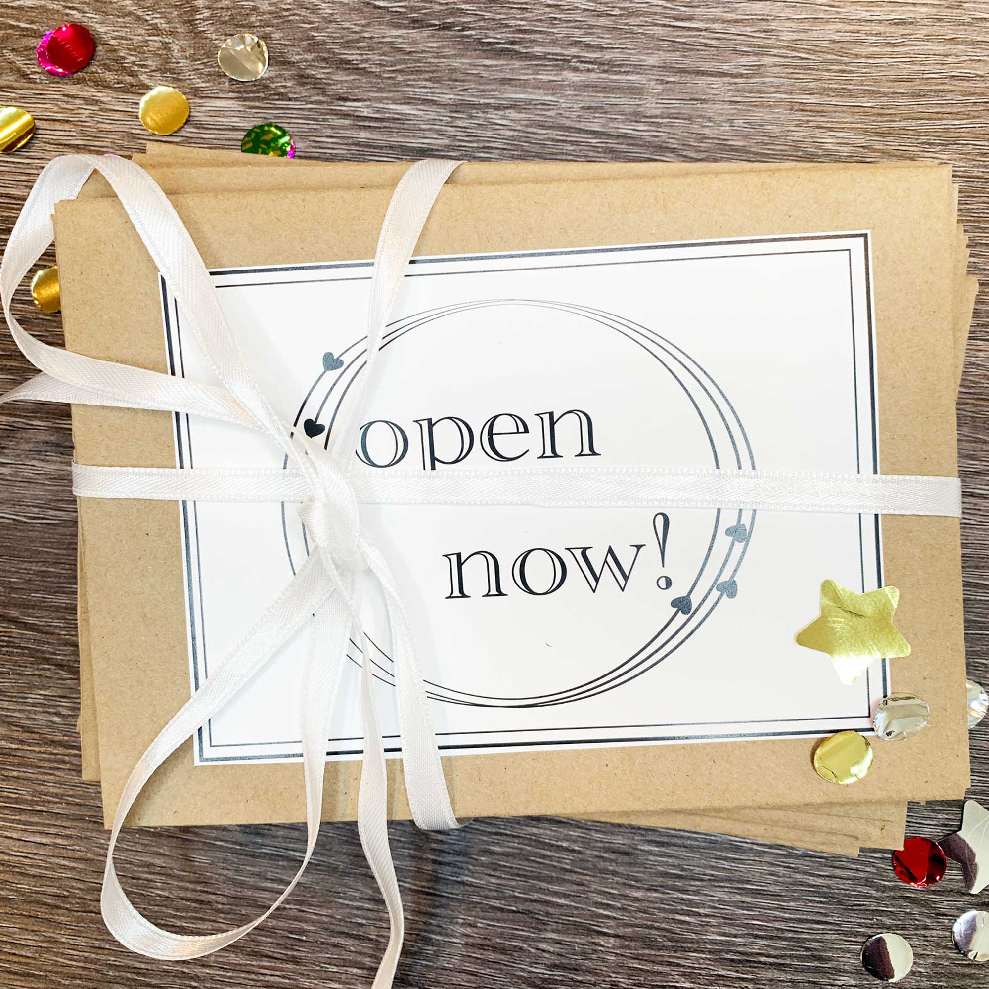 Open When Envelope Label Letters
