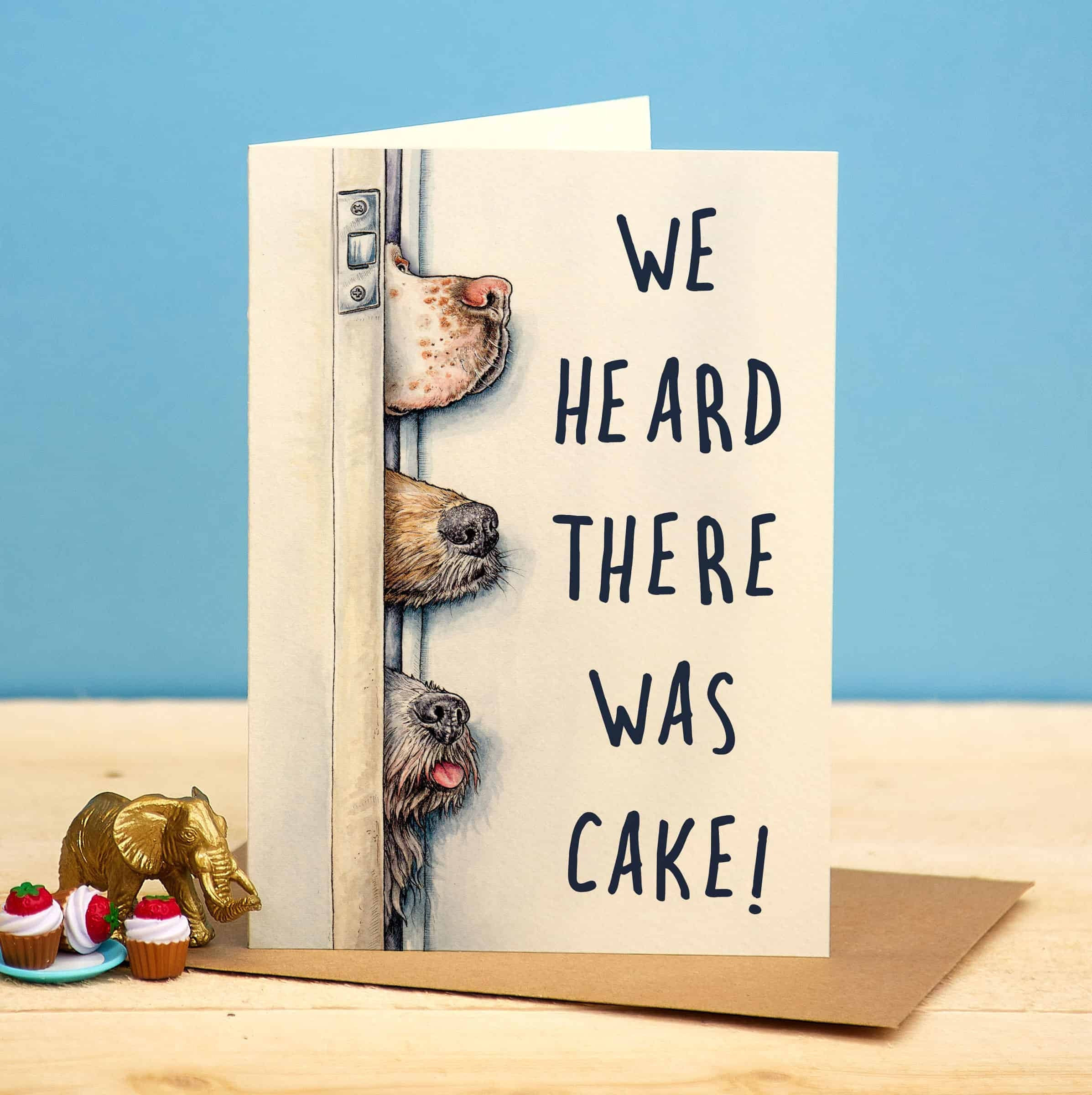 Dog Birthday Cake Card