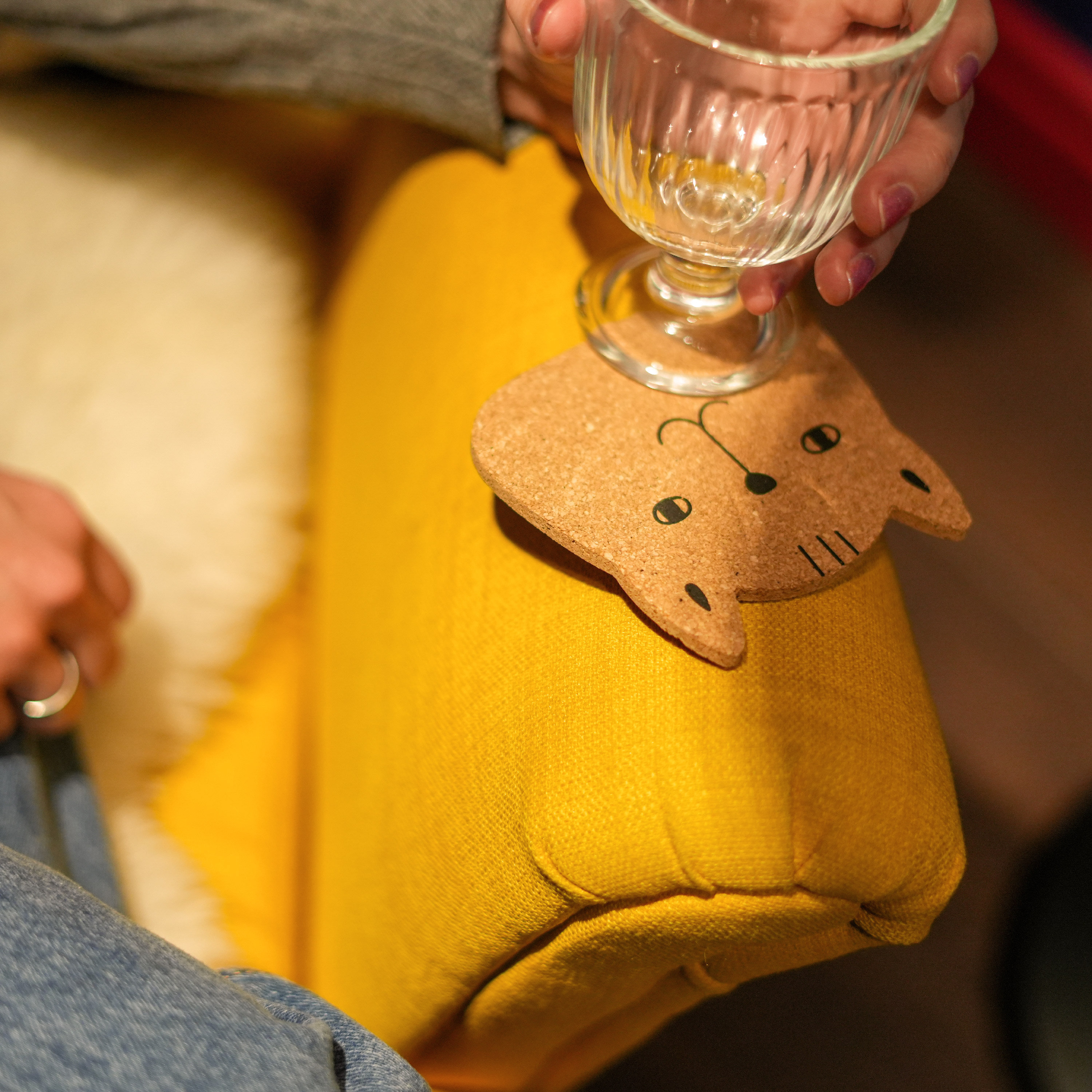 Cute Round Cork Coaster Set 