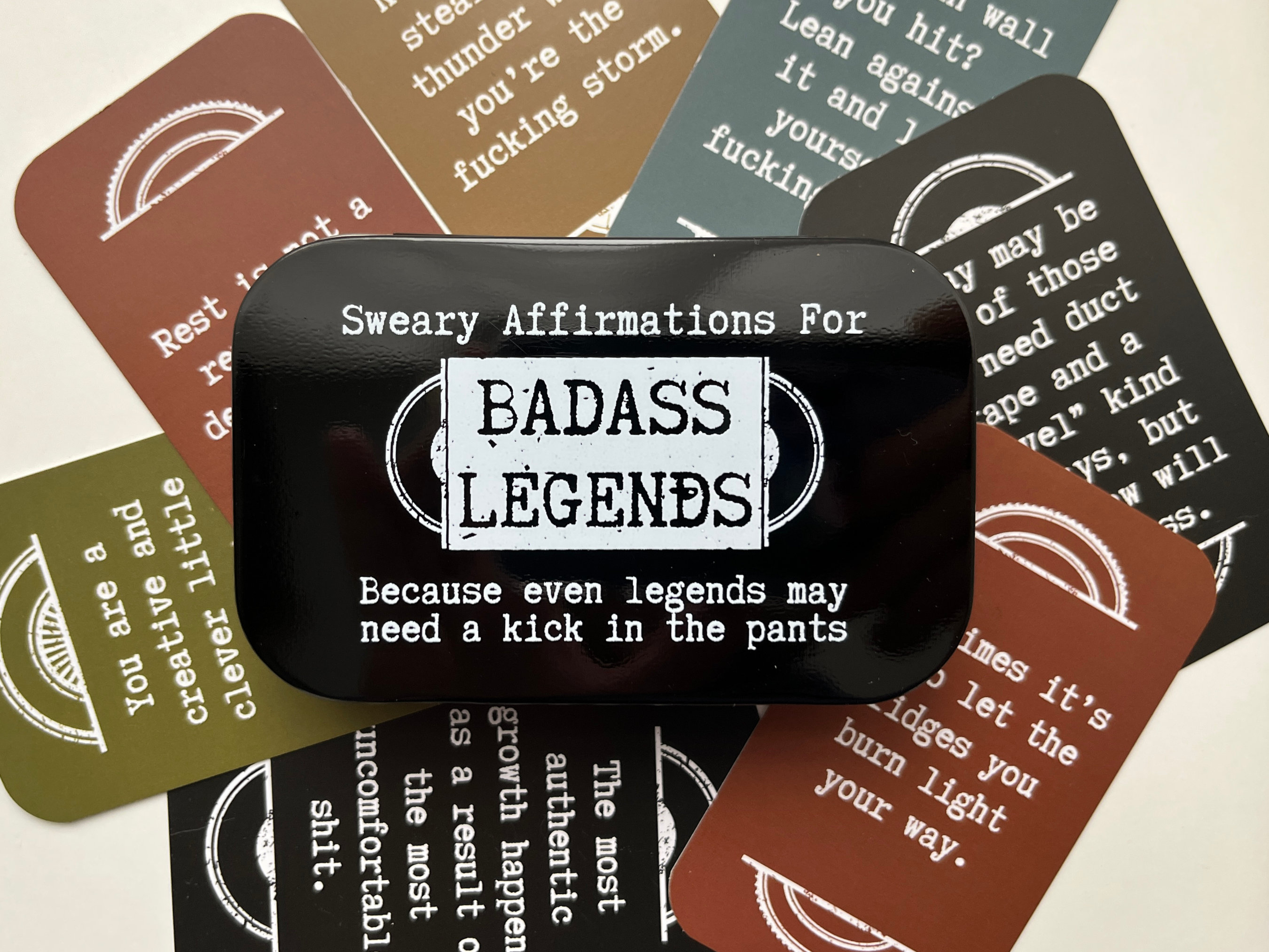 Mini Sweary Affirmation Cards for Badass Legends