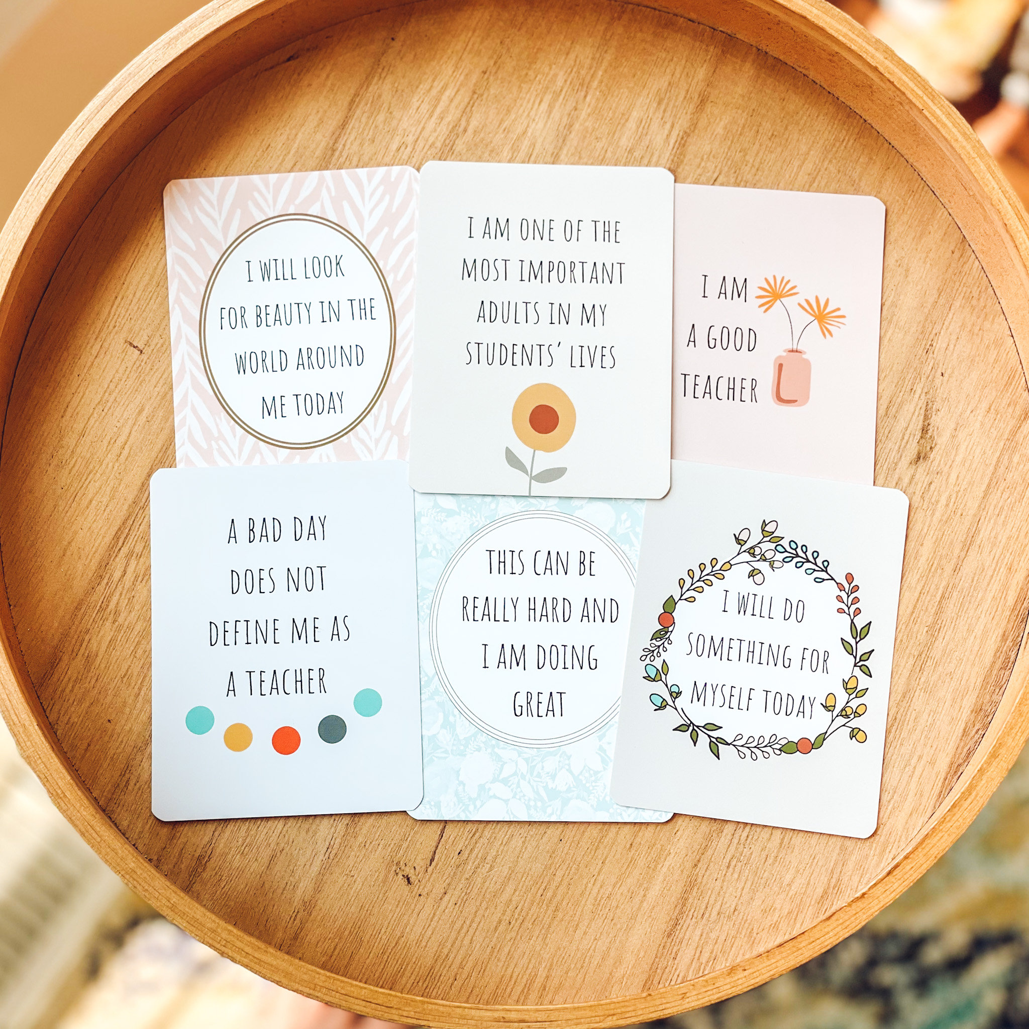 Teacher Affirmation Cards - Christmas gift for teachers.