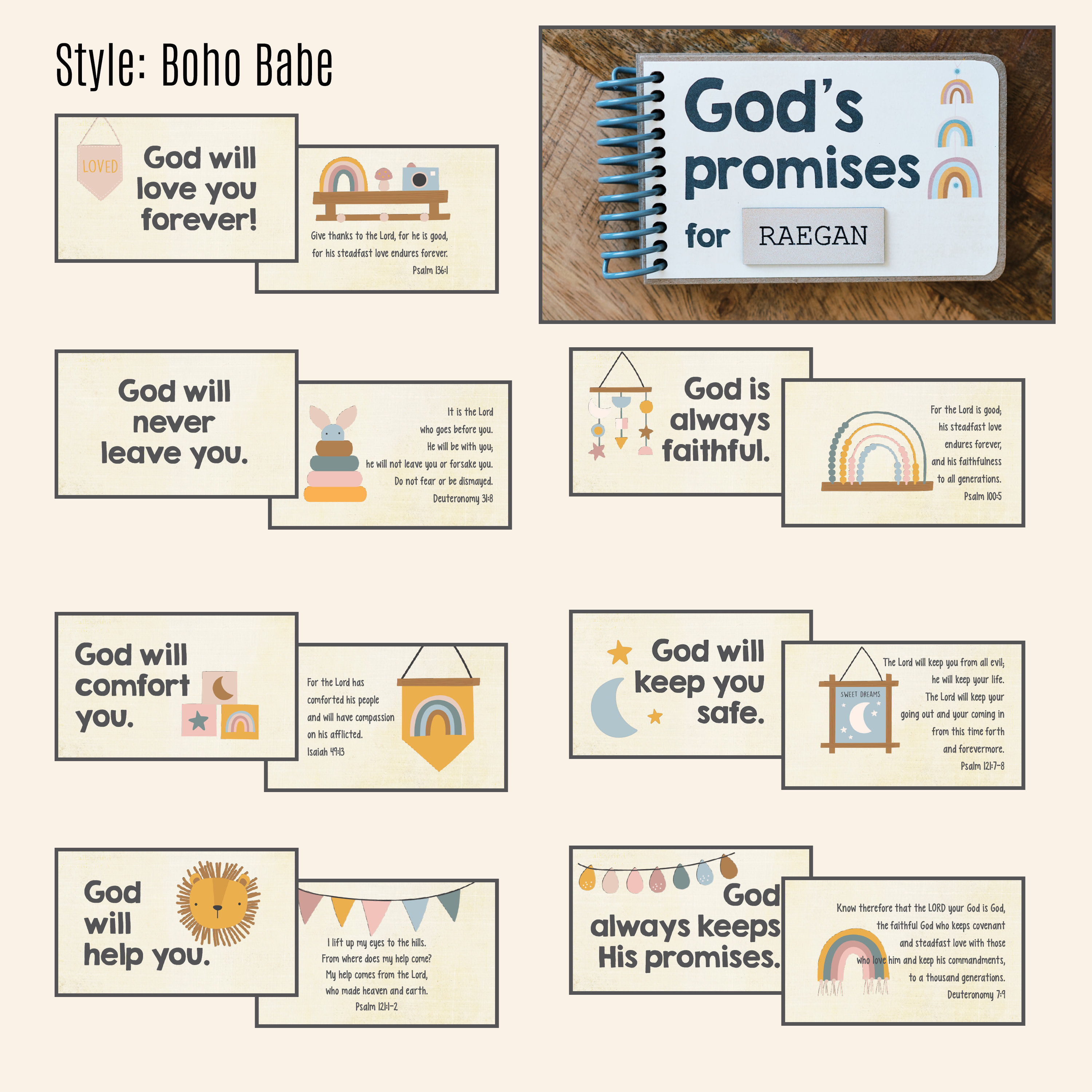 ✝Gods Promises Book for Toddlers - 🎁Christian Baptism Gift