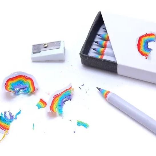 Rainbow Pencils - Recycled Paper Pencil Set For Unique Stationery Addicts