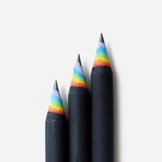 Rainbow Pencils - Recycled Paper Pencil Set For Unique Stationery Addicts