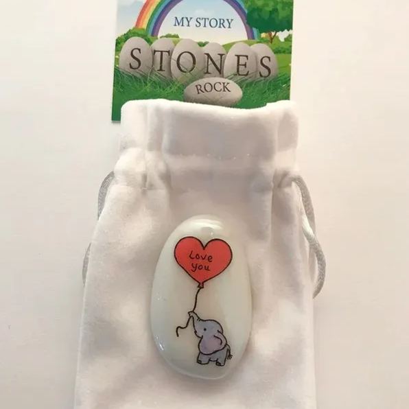 Cute Lucky Charm Love You Elephant Stone
