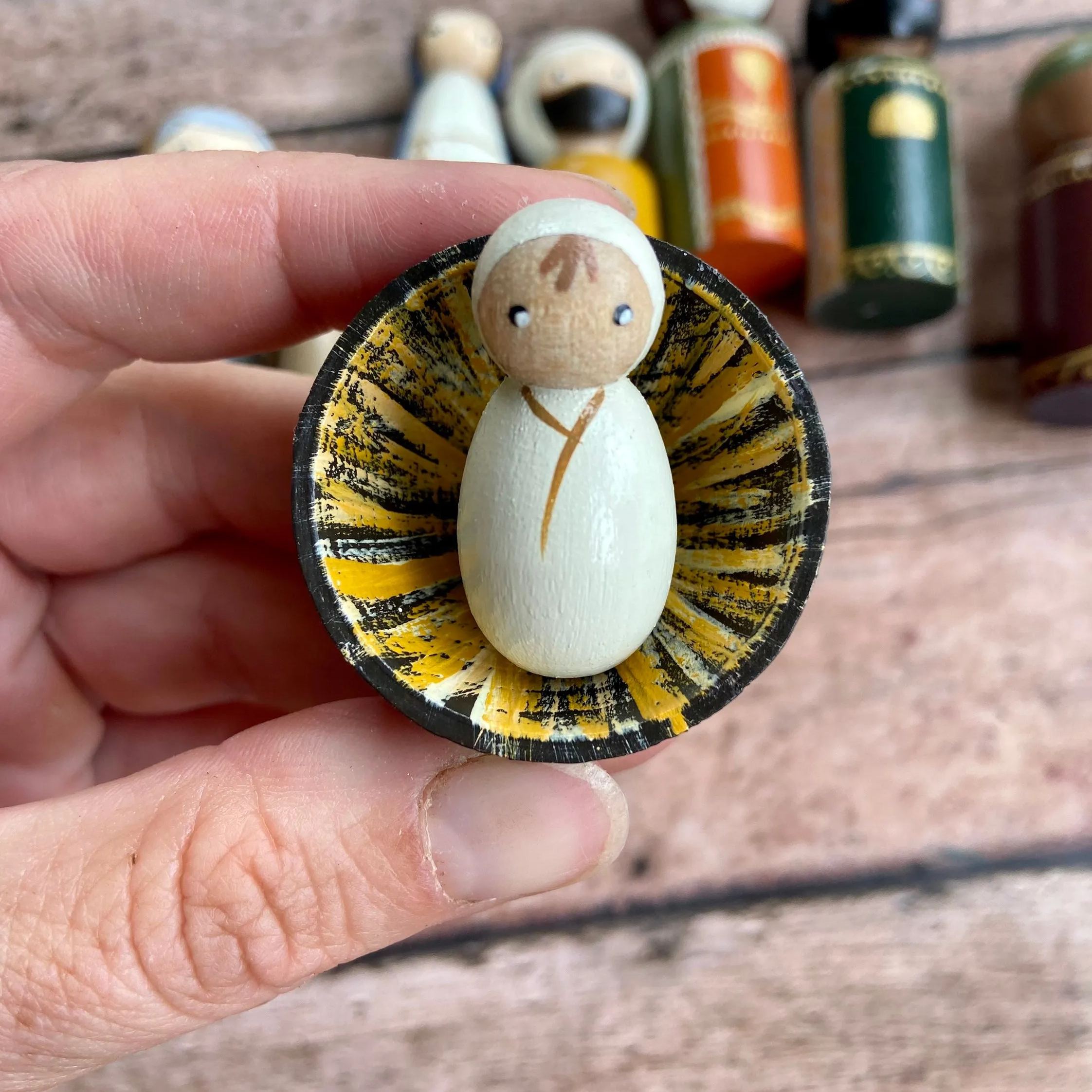 Nativity Peg Dolls-Holy Family