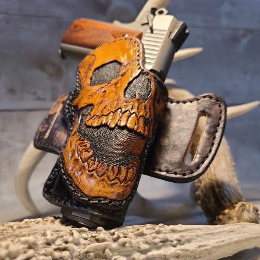 Leather 1911 AIRSOFT Skull Holster 