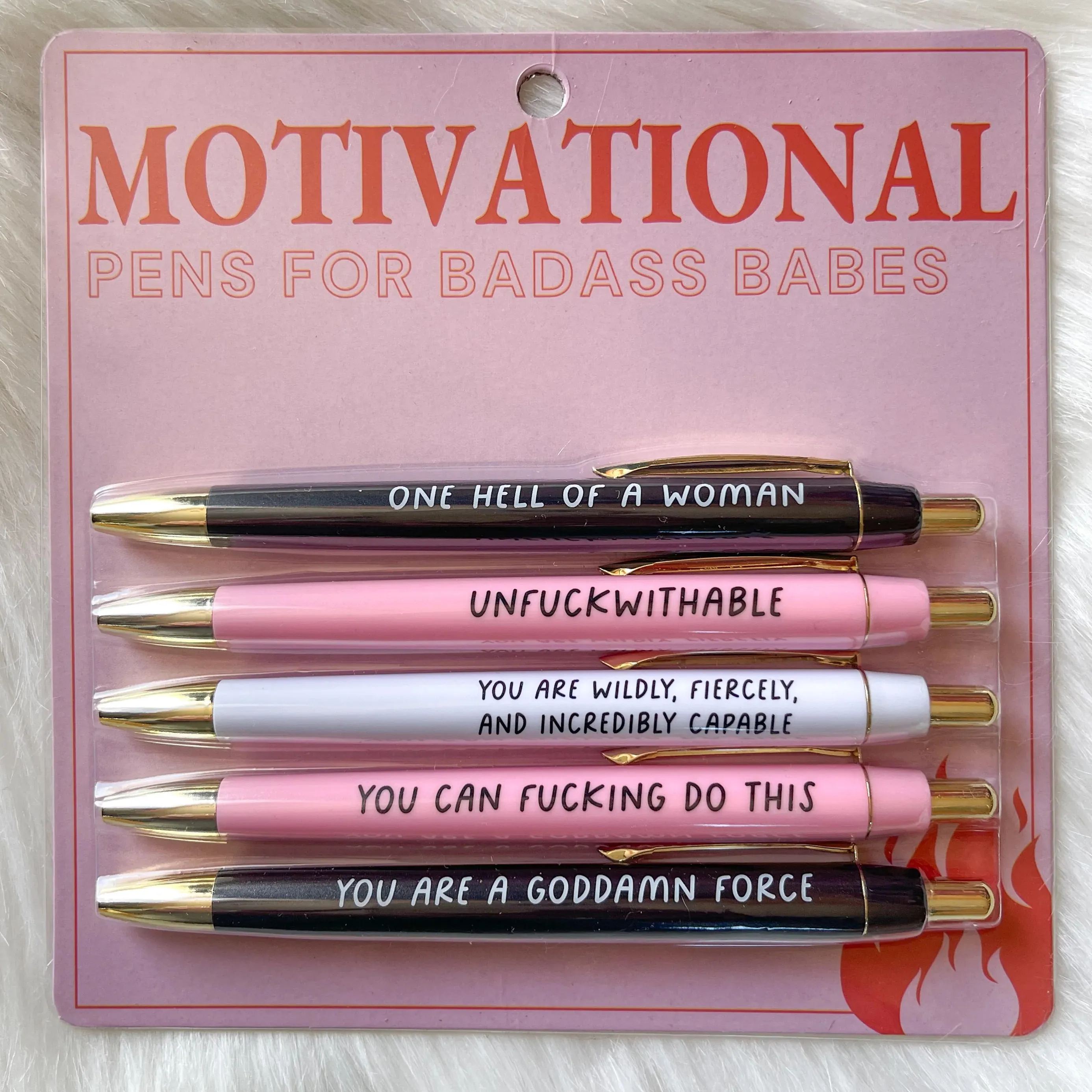 Motivational Badass Pen Set(5pcs)