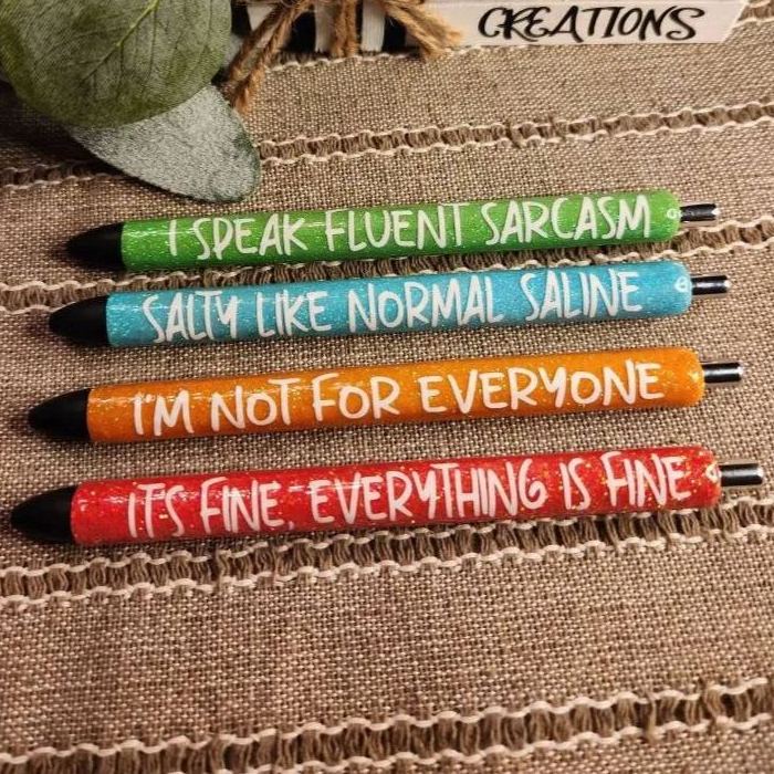Work Humor Glitter Pens for Office Personal