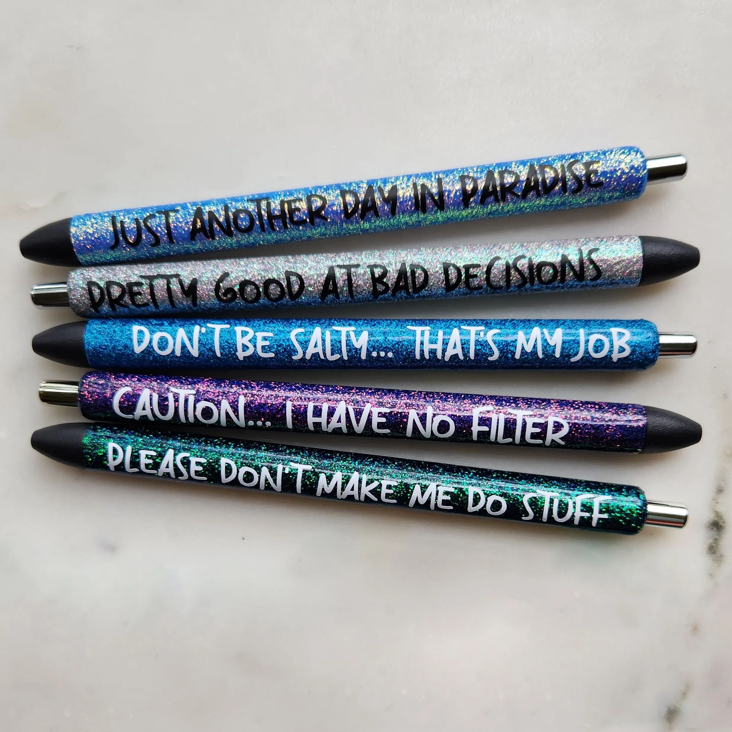 Work Humor Glitter Pens for Office Personal