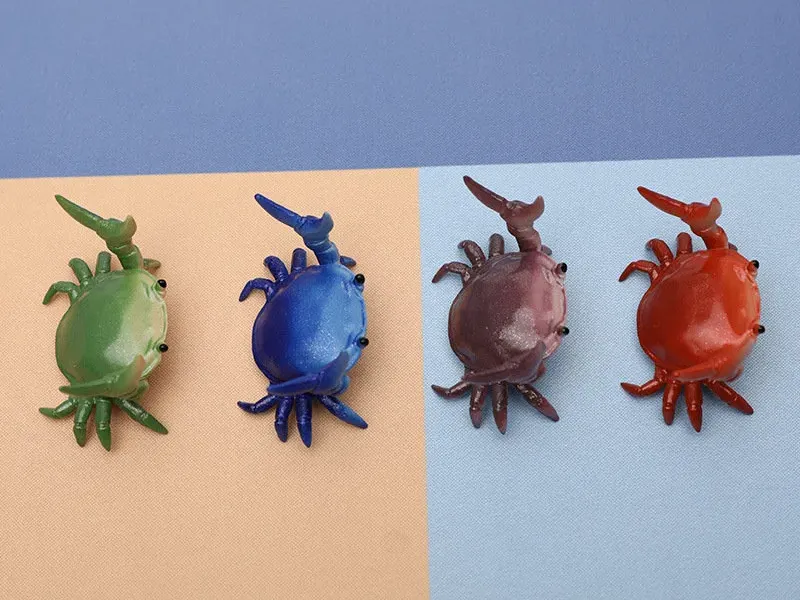 文具甲壳动物 - 举重小螃蟹笔和眼镜架