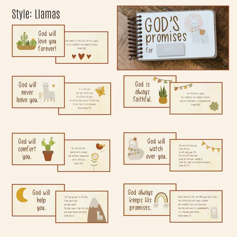 ✝Gods Promises Book for Toddlers - 🎁Christian Baptism Gift
