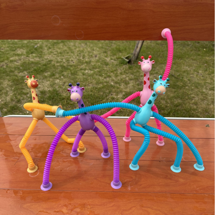 Suction Cup Pop Tube Giraffe Toys