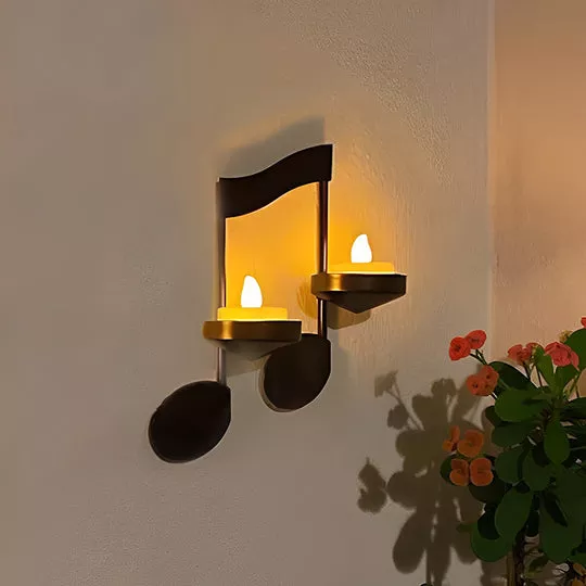 🎶Black Music Note Wall Sconce