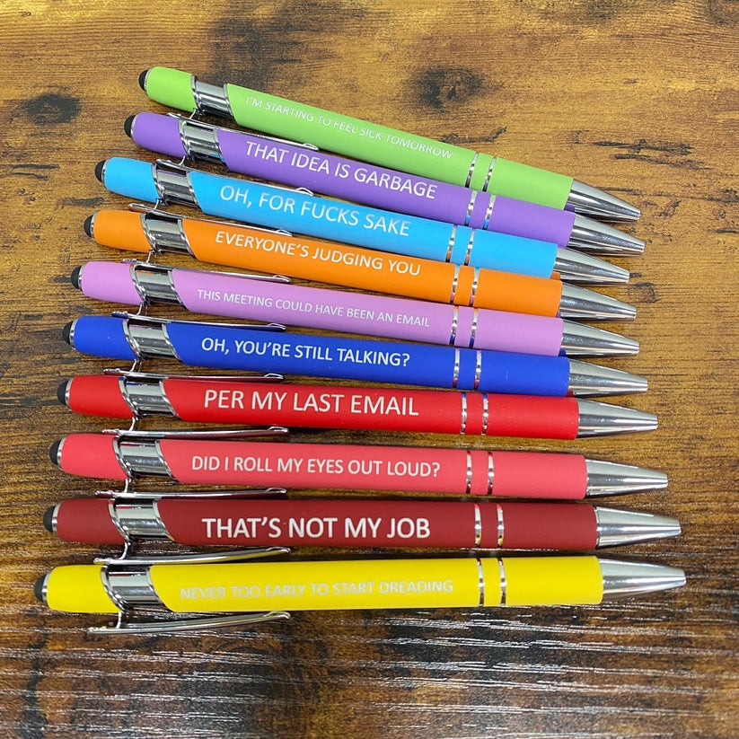 Funny Work Themed Pens