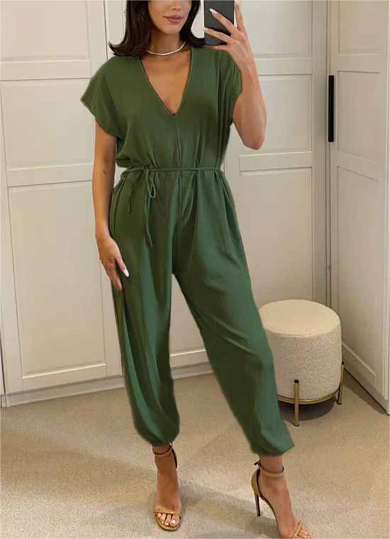 New Harem Belted Jumpsuit