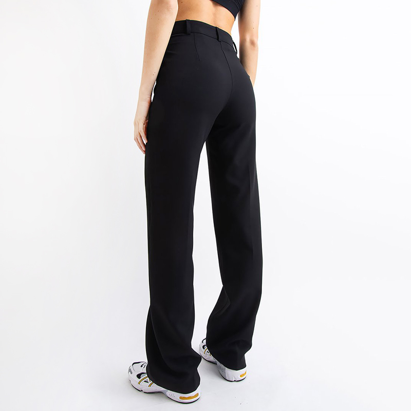 High Waisted Suit Pants With Straw Pleats 