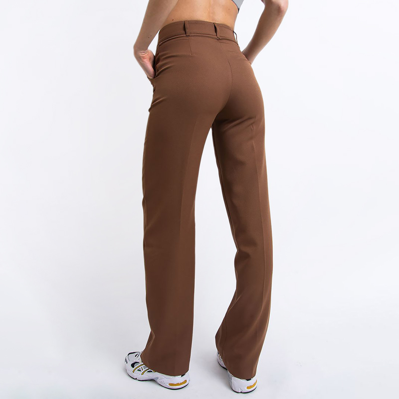 High Waisted Suit Pants With Straw Pleats 
