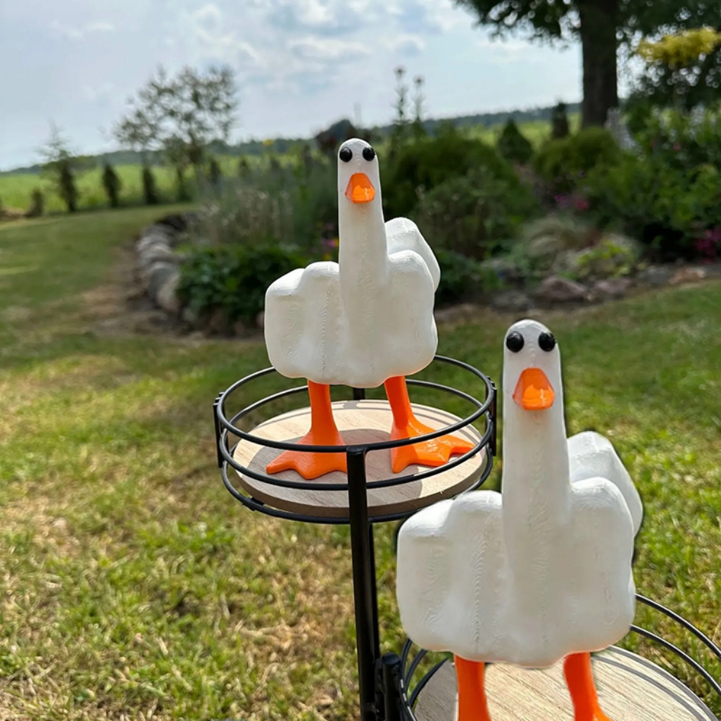 🔥Buy 2 GET EXTRA 25% OFF🤪Cheeky Middle Finger Duck Resin Decorn