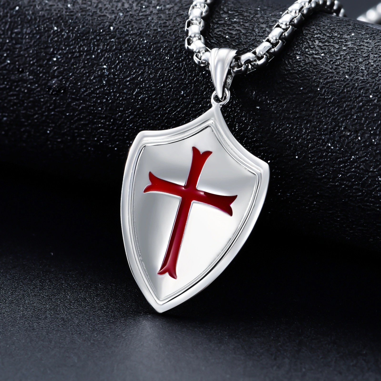 Knights Templar Shield Necklace