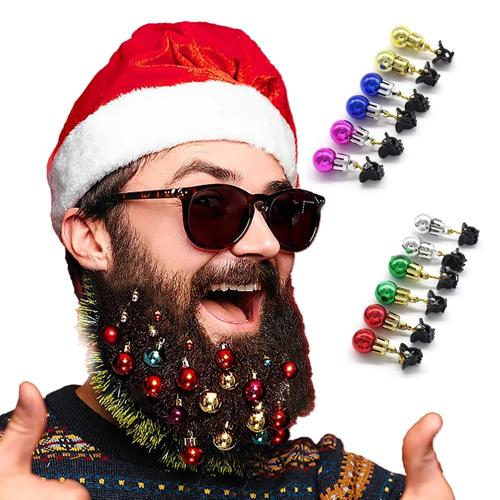 (🎄 Early Christmas Deals -40% Off ) Mini Fun Christmas Ornaments - Mustache Clips - 🎁 Funniest Prank Gifts