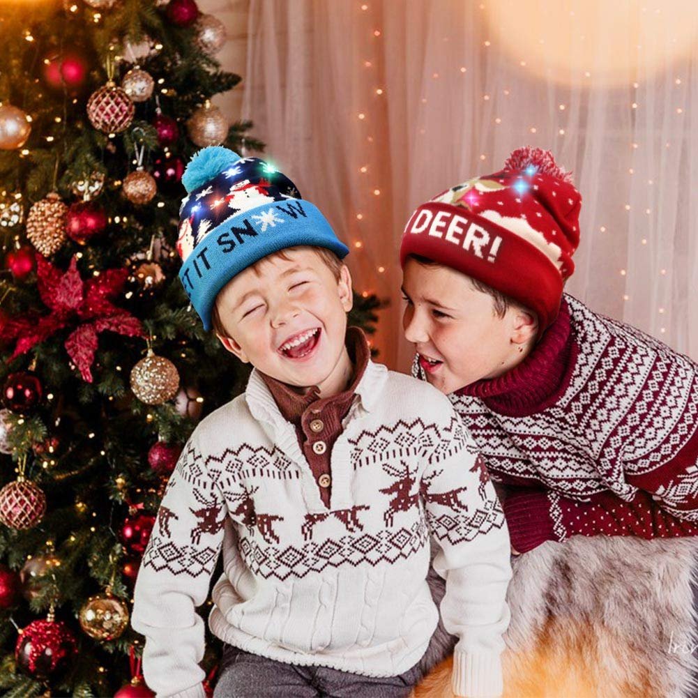 🎁2022 Early Christmas Sale - Christmas LED Light Knitted Beanies