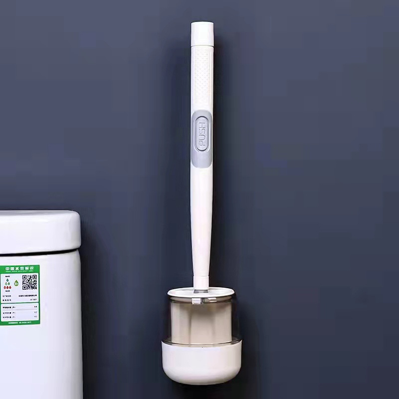 🔥Blowout Sale - 50% OFF🔥--Household punch-free wall hanging long handle silicone toilet brush