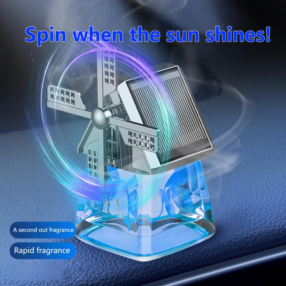 ⚡⚡Last Day Promotion 40% OFF - Windmill Solar Energy Rotating Aromatherapy Car Air Freshener