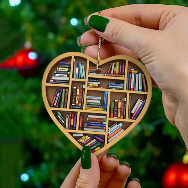 💖Book Lovers Heart Ornament